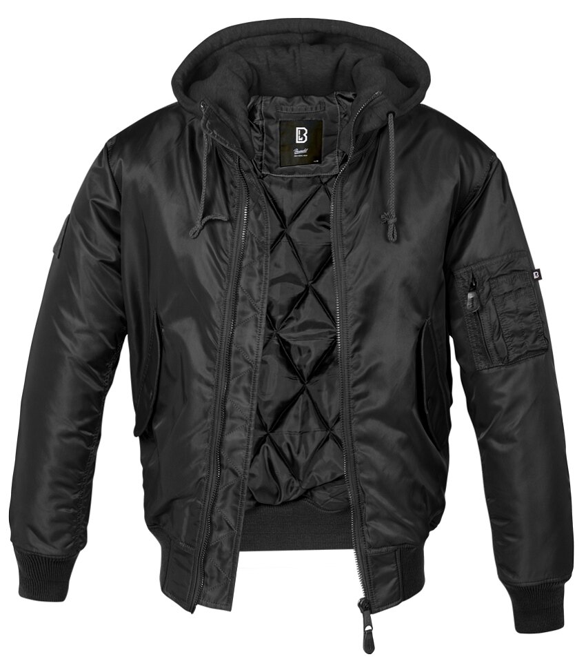 Levně Zimní bunda MA1 Sweat Hooded Brandit® – Černá