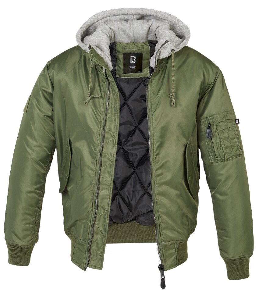 Levně Zimní bunda MA1 Sweat Hooded Brandit® – Olive Green