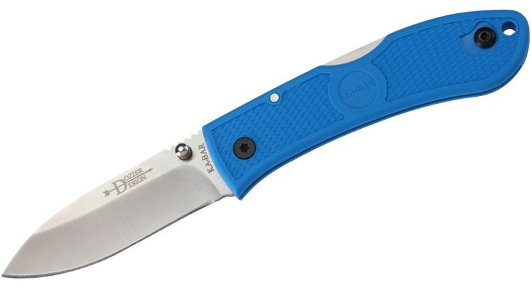 Levně Zavírací nůž KA-BAR® Dozier Folding Hunter – Stříbrná čepel – Satin, Modrá