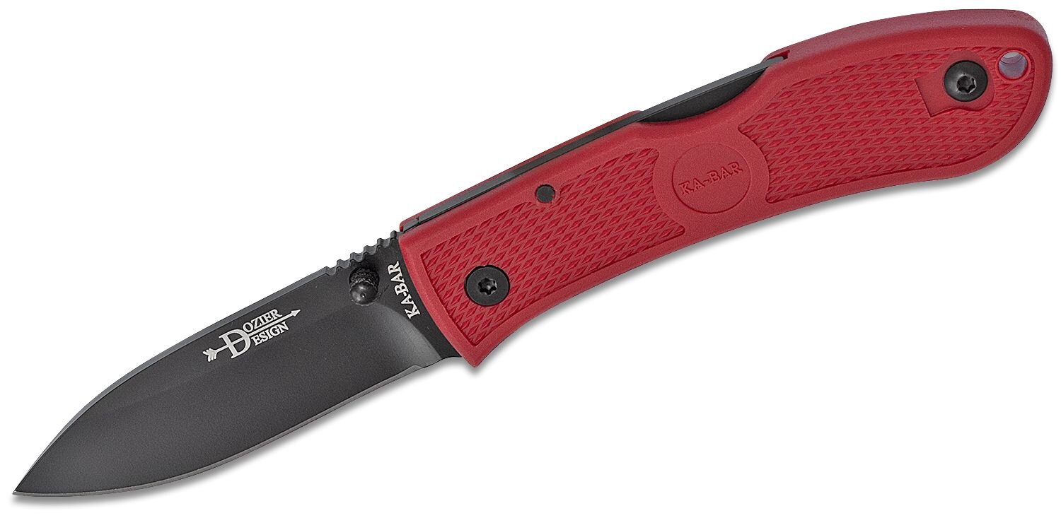 Levně Zavírací nůž KA-BAR® Dozier Folding Hunter – Černá čepel, Červená