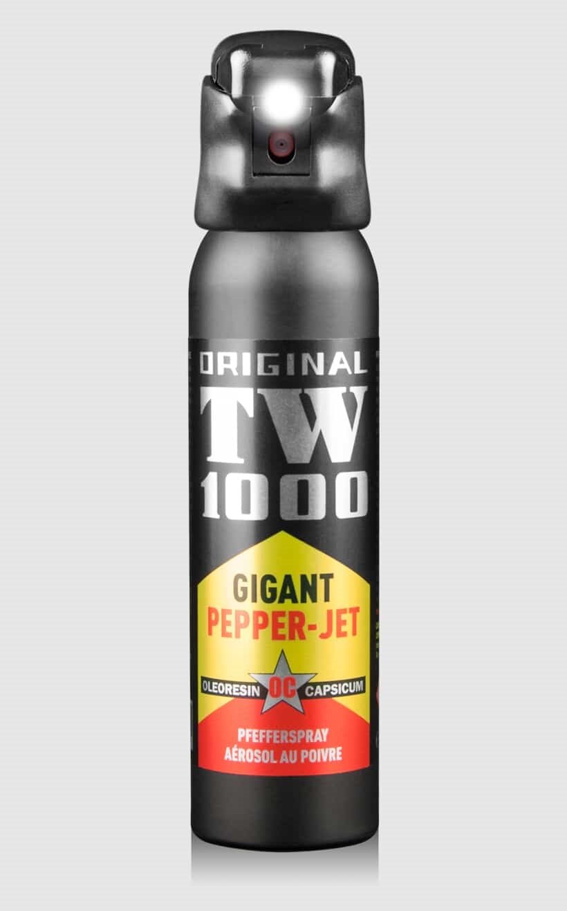 Levně Obranný sprej se světlem Gigant Pepper - Jet TW1000® / 150 ml