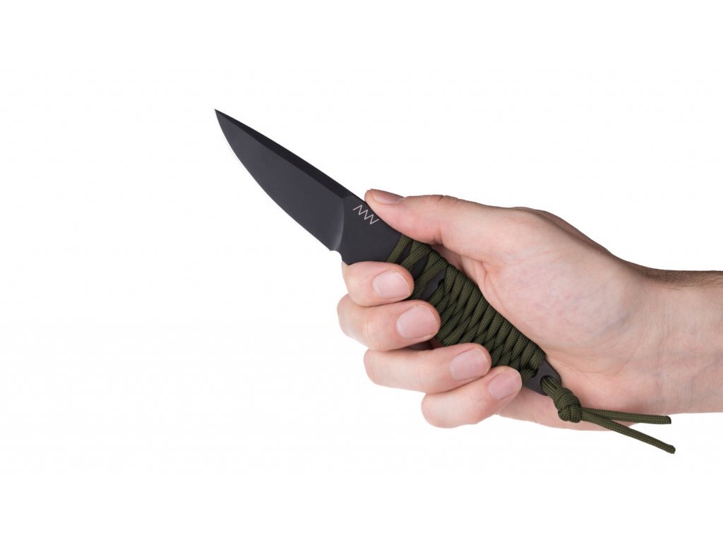 Levně Nůž s pevnou čepelí ANV® P100 – Olive Drab, DLC
