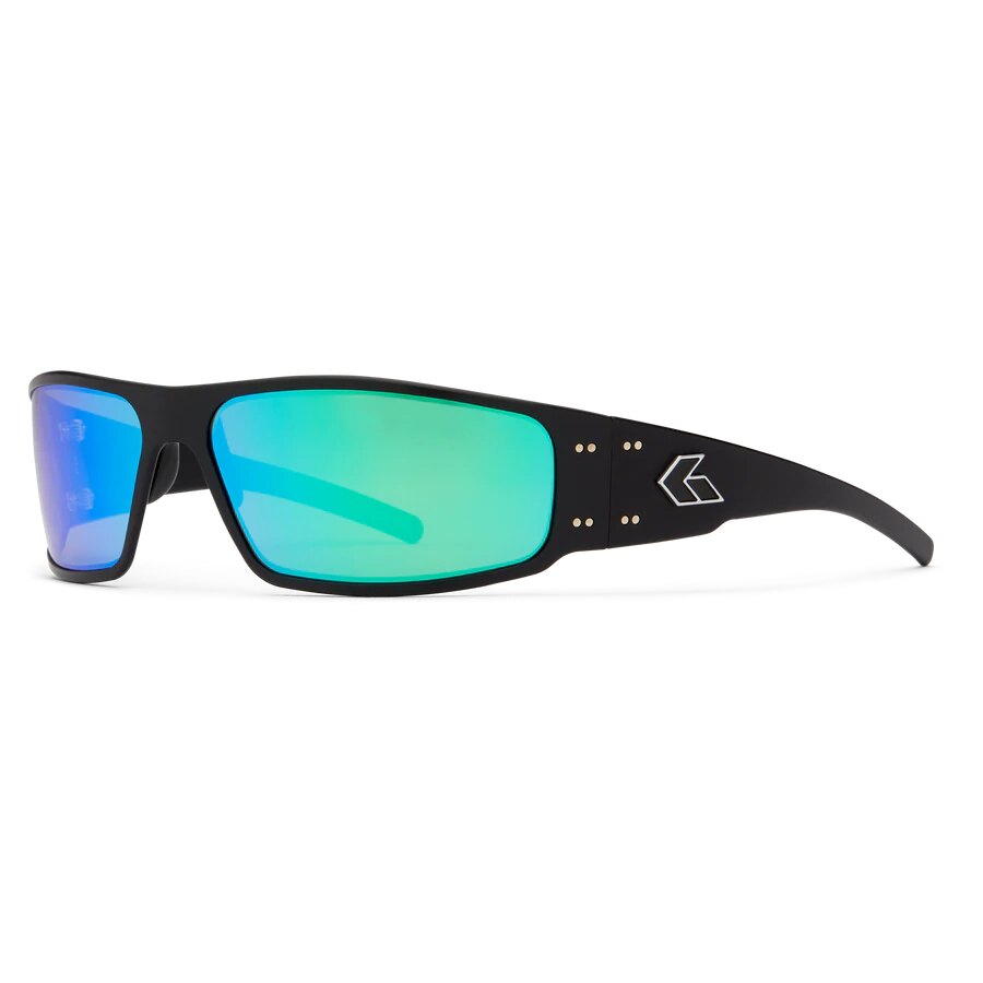 Levně Sluneční brýle Magnum Polarized Gatorz® – Brown Polarized w/ Green Mirror, Černá