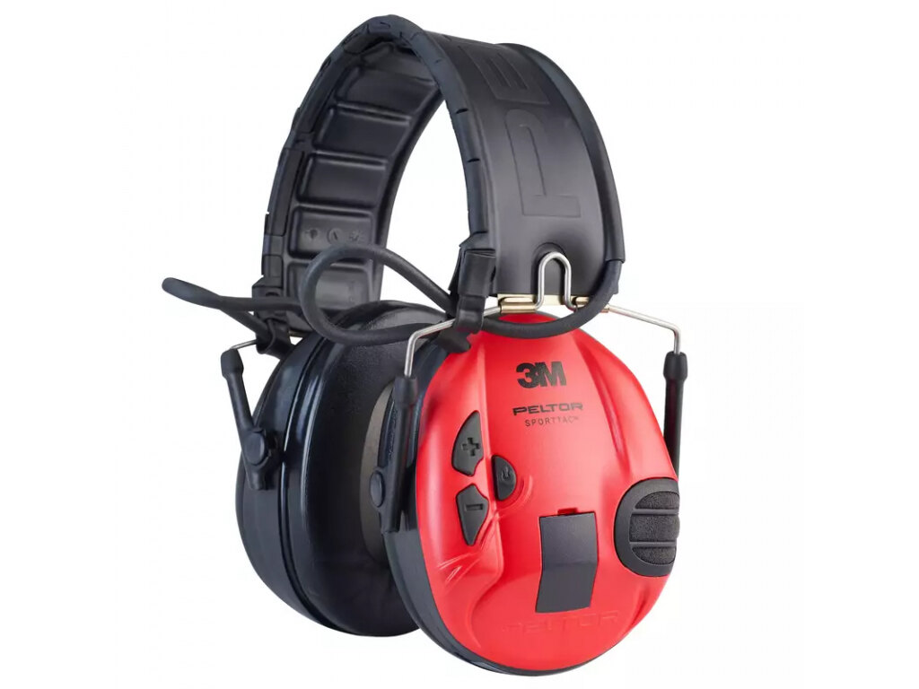 Levně Elektronická ochranná sluchátka 3M® PELTOR® SportTac™ Slimline – Černá / červená