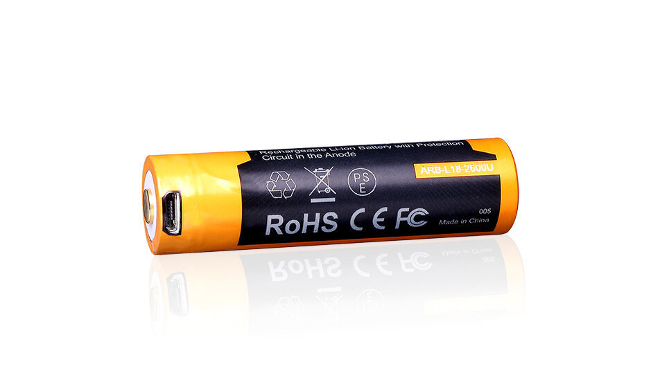 Levně Dobíjecí USB baterie 18650 (2600 mAh) Fenix®
