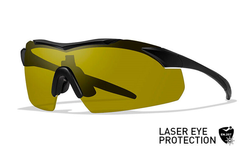 Levně Ochranné střelecké brýle Vapor 2.5 Laser Wiley X® – Green Tint, Černá