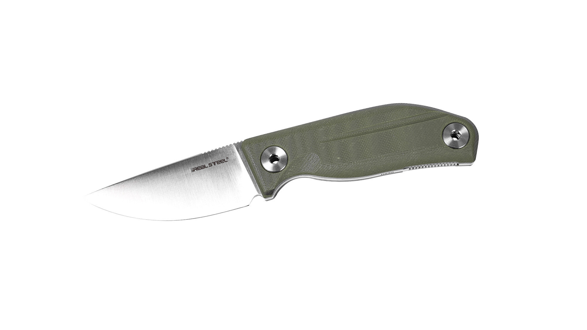 Levně Nůž s pevnou čepelí CVX-80 Real Steel® – Stříbrná čepel – Satin, Zelená