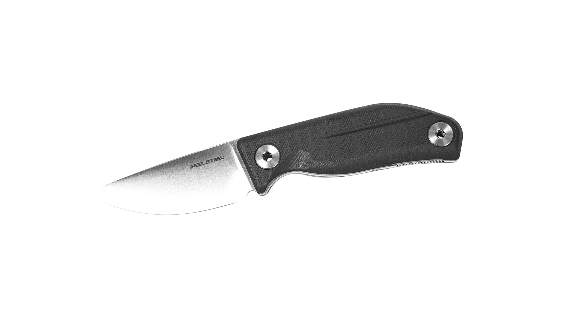 Levně Nůž s pevnou čepelí CVX-80 Real Steel® – Stříbrná čepel – Satin, Černá
