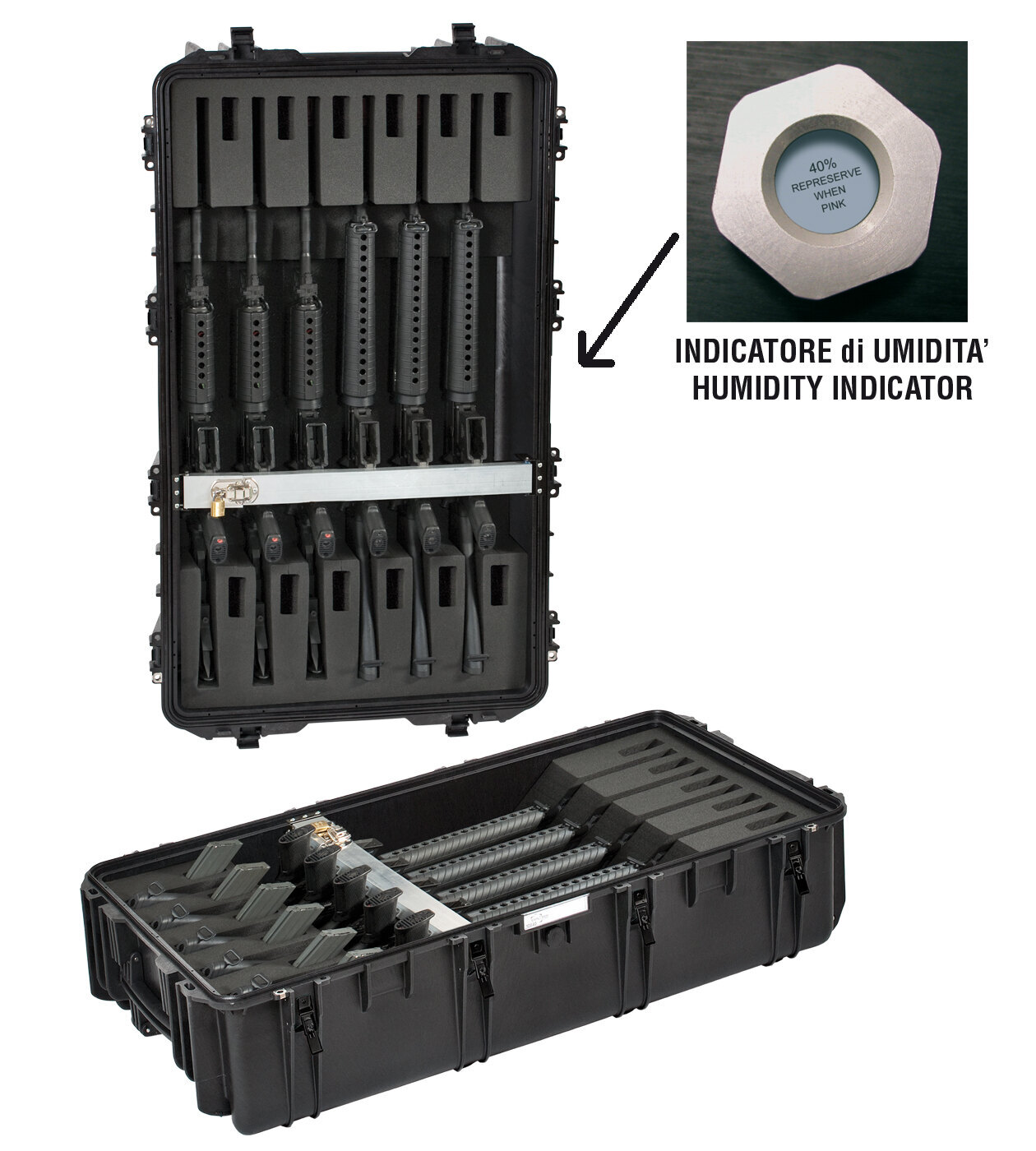 Levně Odolný vodotěsný kufr na 12 pušek 10840 Explorer Cases® / s pěnou – Černá