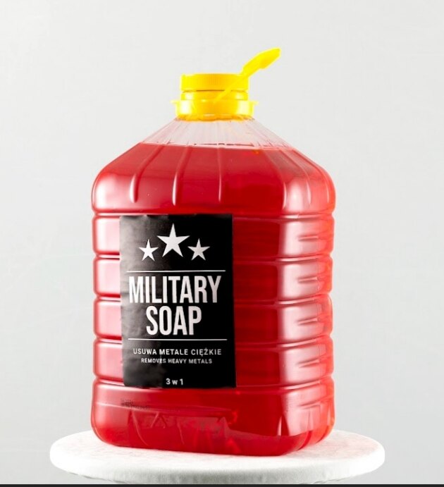 Levně Speciální tekuté mýdlo na ruce, tělo a vlasy Military Soap® – 4 l, Červená