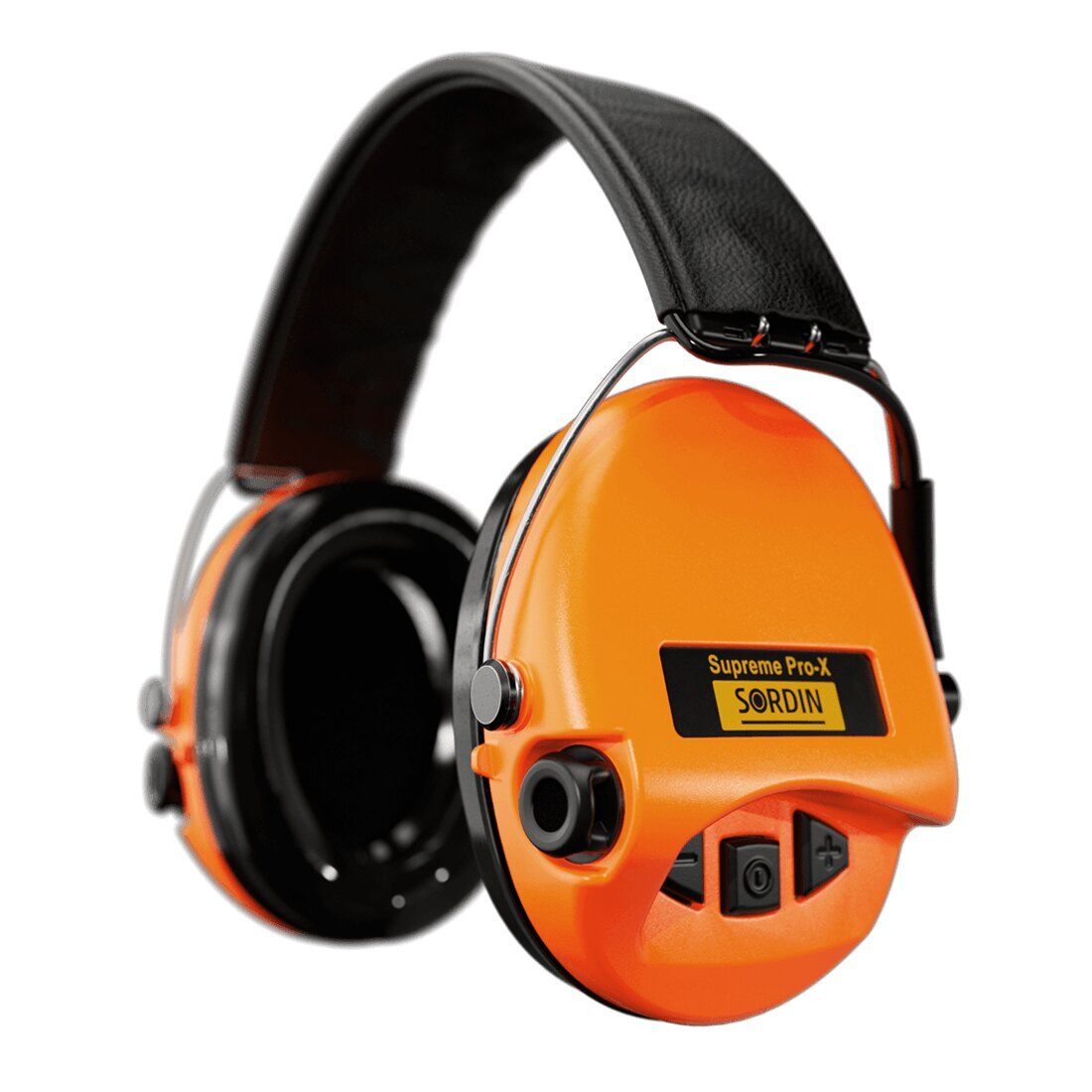 Levně Elektronické chrániče sluchu Supreme Pro-X Sordin®, kožený náhlavník – Oranžová