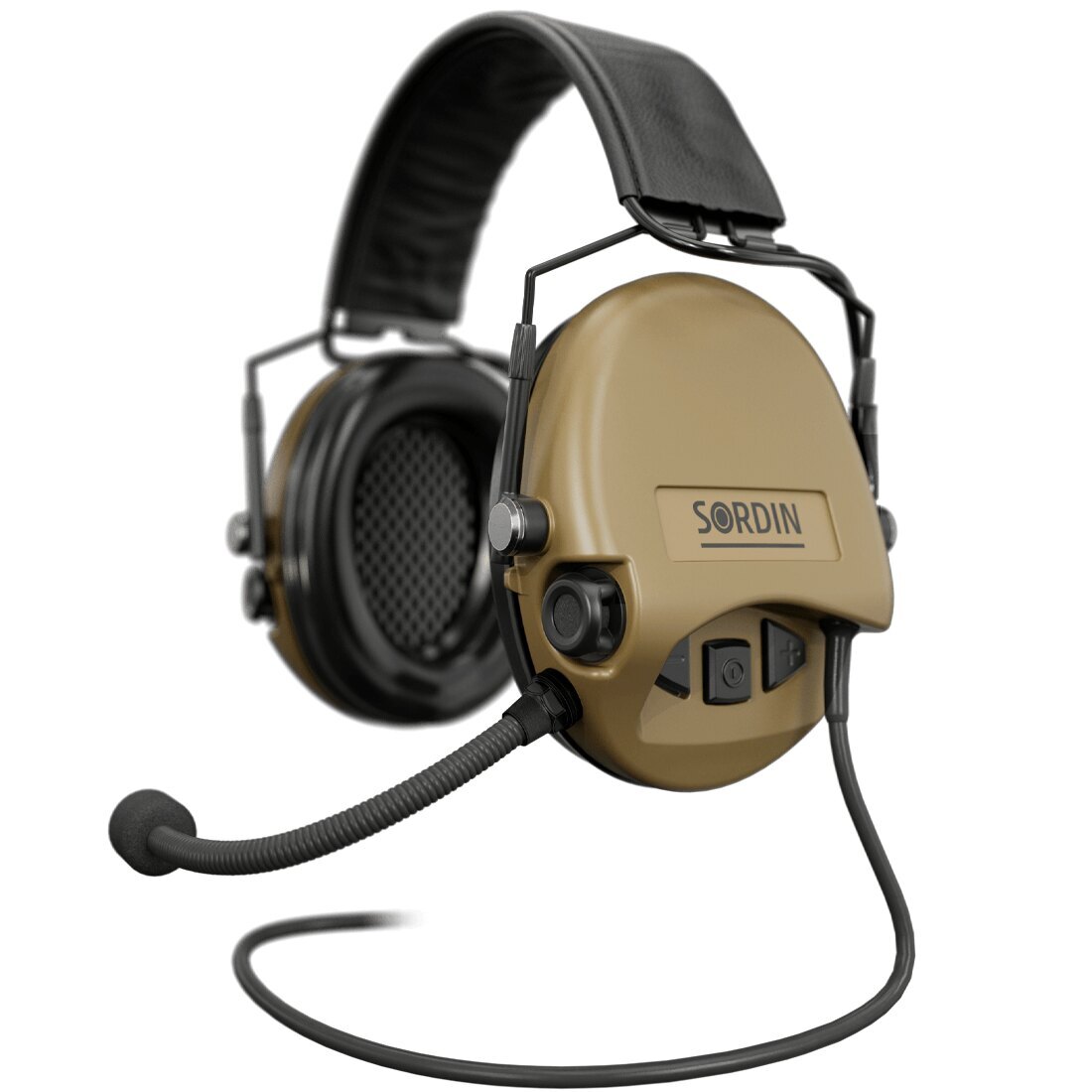 Levně Elektronické chrániče sluchu Supreme Mil-Spec CC Slim Sordin®, s mikrofonem – Písková