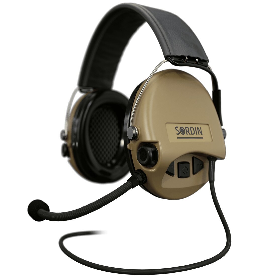 Levně Elektronické chrániče sluchu Supreme Mil-Spec CC Sordin®, s mikrofonem – Písková