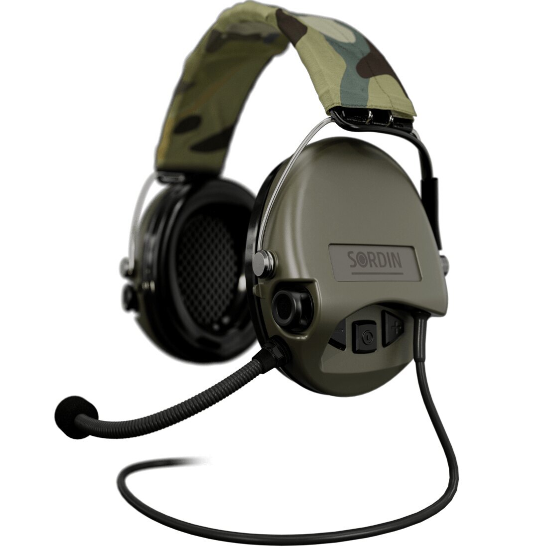 Levně Elektronické chrániče sluchu Supreme Mil-Spec CC Sordin®, s mikrofonem – Zelená