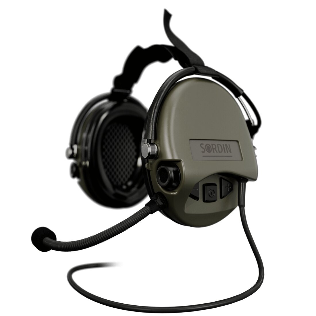 Levně Elektronické chrániče sluchu Supreme Mil-Spec CC Neckband Sordin®, s mikrofonem – Zelená