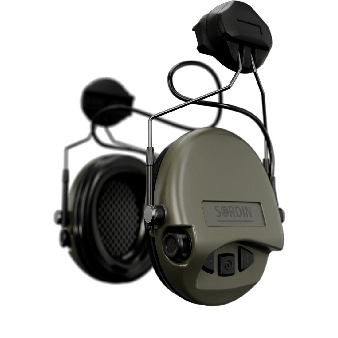 Levně Elektronické chrániče sluchu Supreme Mil-Spec AUX Sordin®, ARC Rail Helmet – Zelená