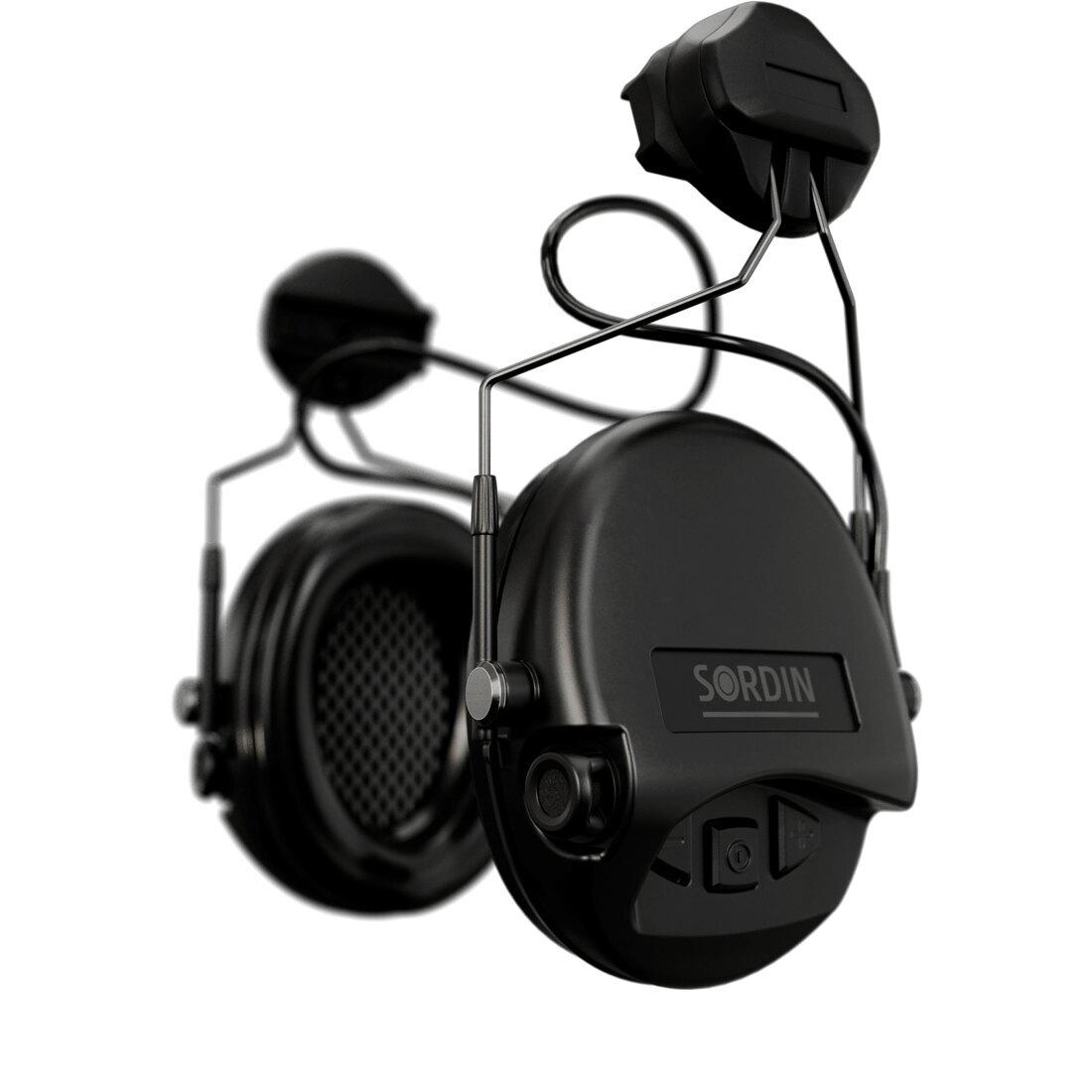 Levně Elektronické chrániče sluchu Supreme Mil-Spec AUX Sordin®, ARC Rail Helmet – Černá