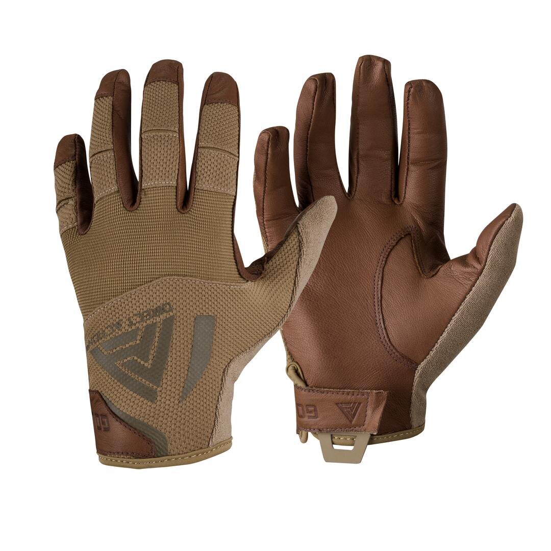 Levně Střelecké rukavice Hard Leather Direct Action® – Coyote Brown