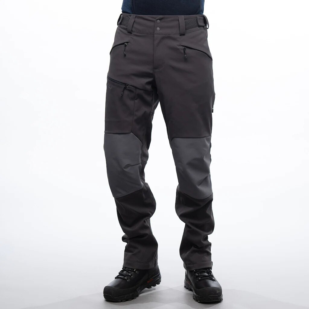 Levně Softshellové kalhoty Fjorda Trekking Hybrid Bergans® – Solid Charcoal / Solid Dark Grey