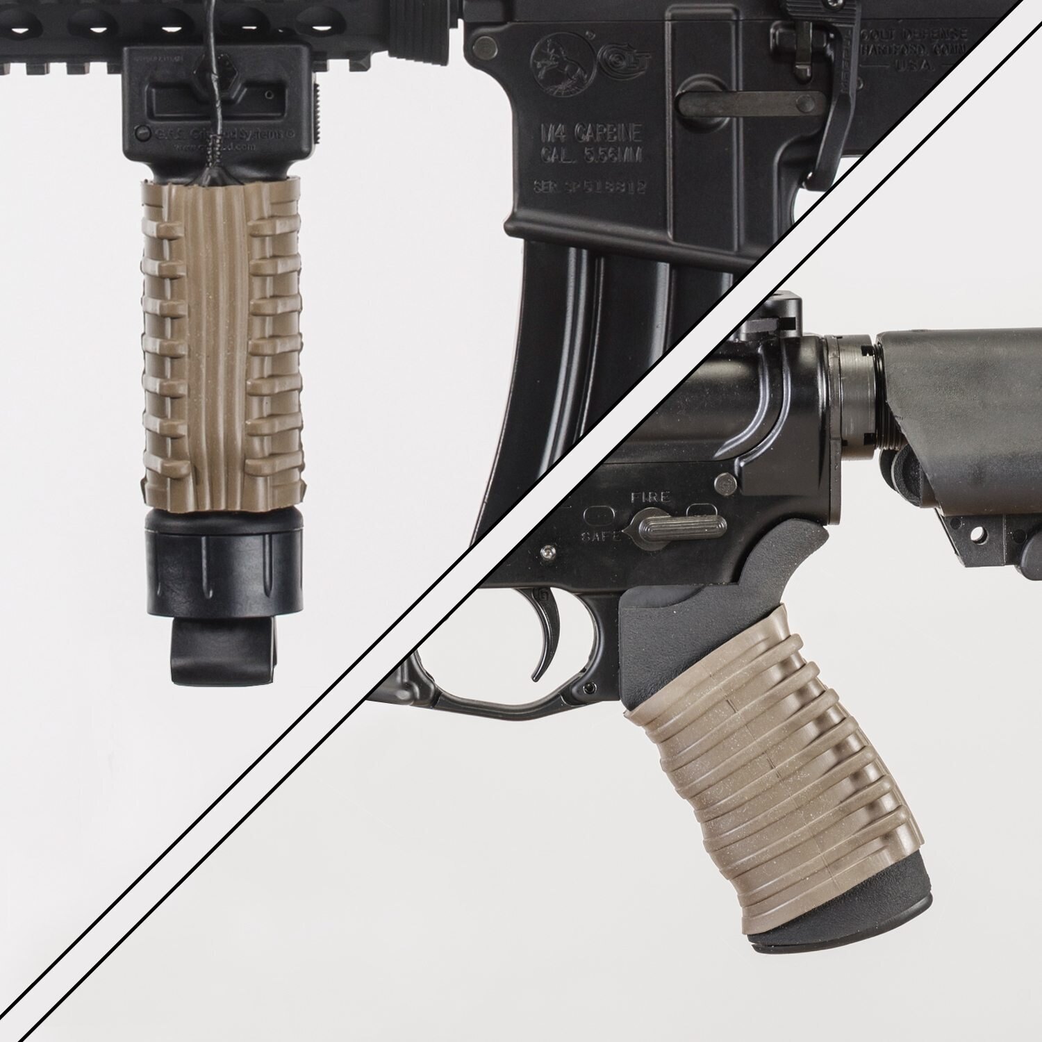 Levně Krytka Pistol Vertical Grip Sleeves 1,25" Manta Defense® – FDE