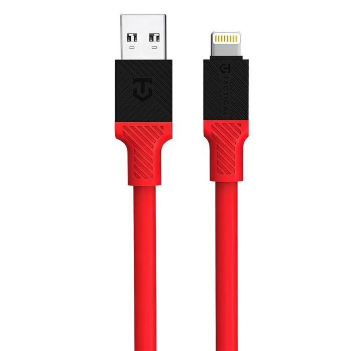 Levně Kabel Fat Man Cable Tactical®, USB-A/Lightning – Červená