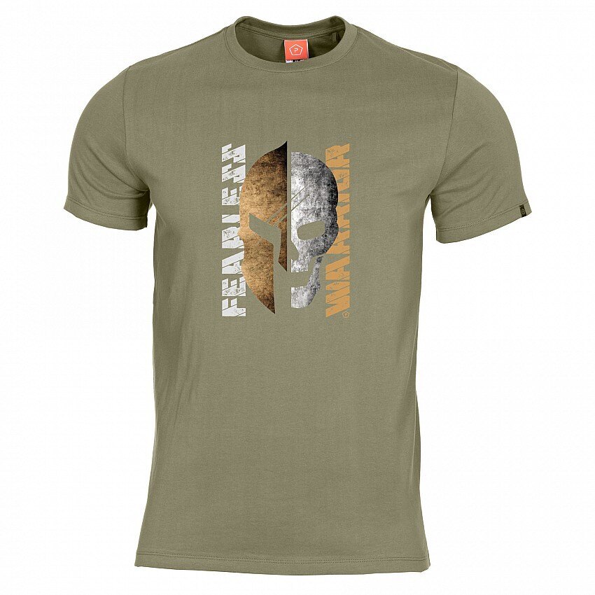 Levně Pánské tričko Fearless Warrior Pentagon® – Olive Green