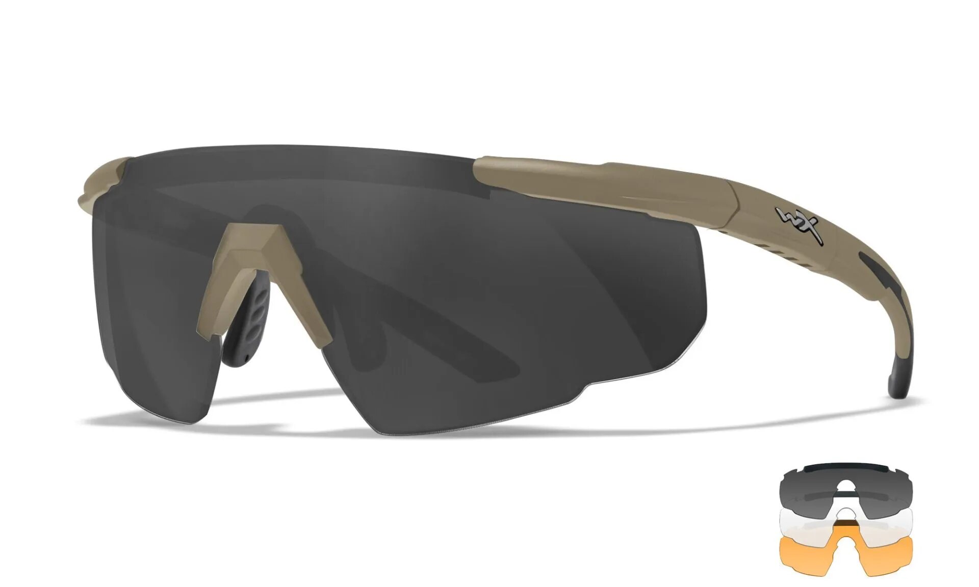 Levně Střelecké brýle Wiley X® Saber Advanced, sada – Khaki