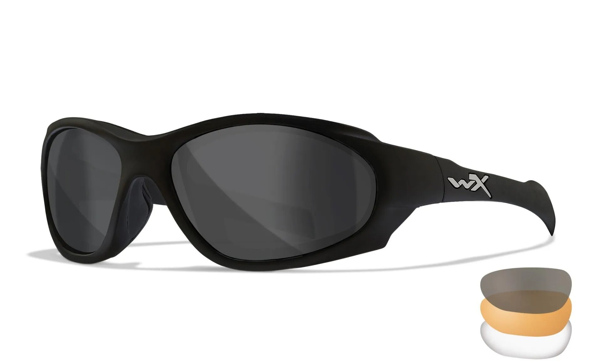 Levně Sluneční brýle XL-1 Advanced COMM Wiley X® – Čiré + Kouřově šedé + Oranžové Light Rust, Černá