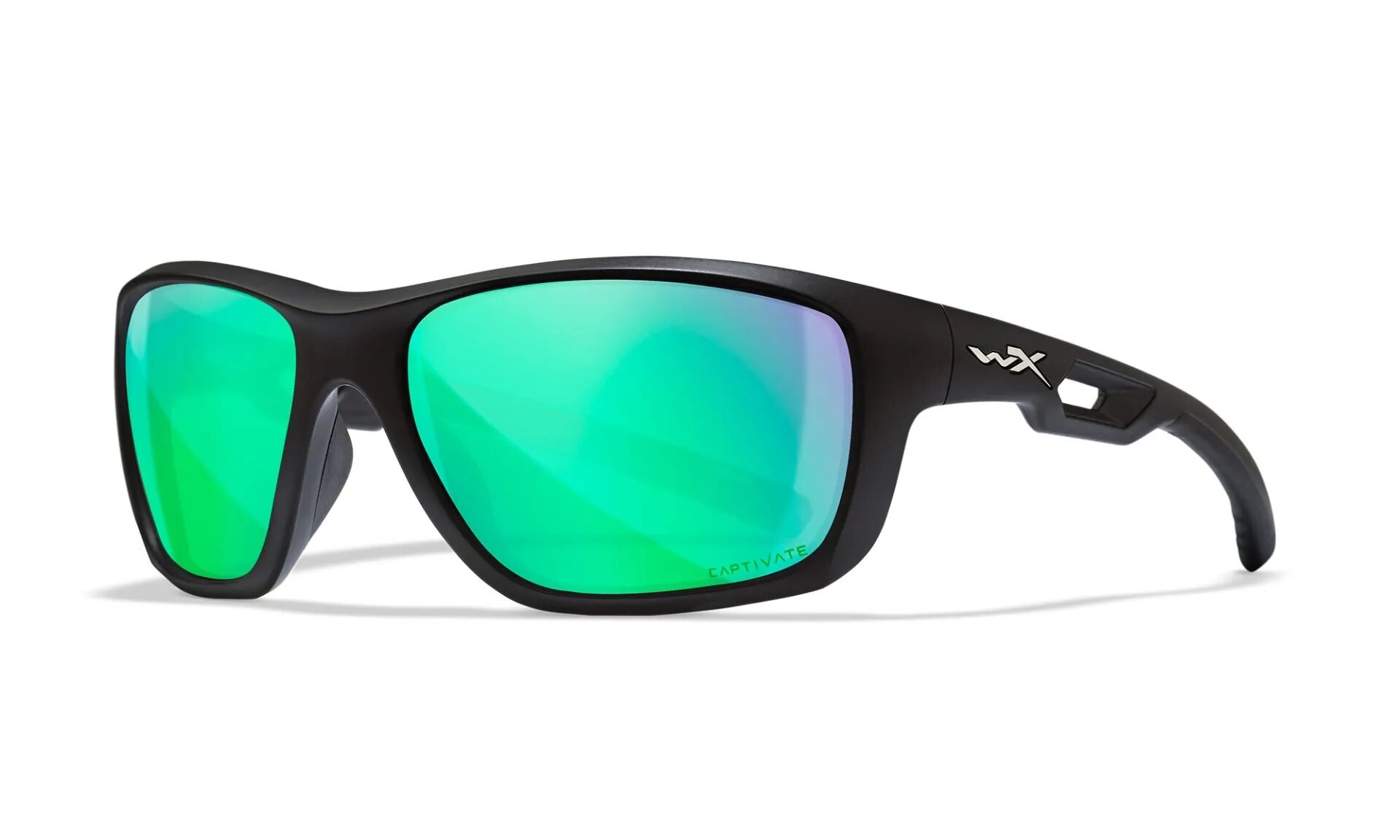 Levně Sluneční brýle Aspect Captivate Wiley X® – Brown Polarized w/ Green Mirror, Černá