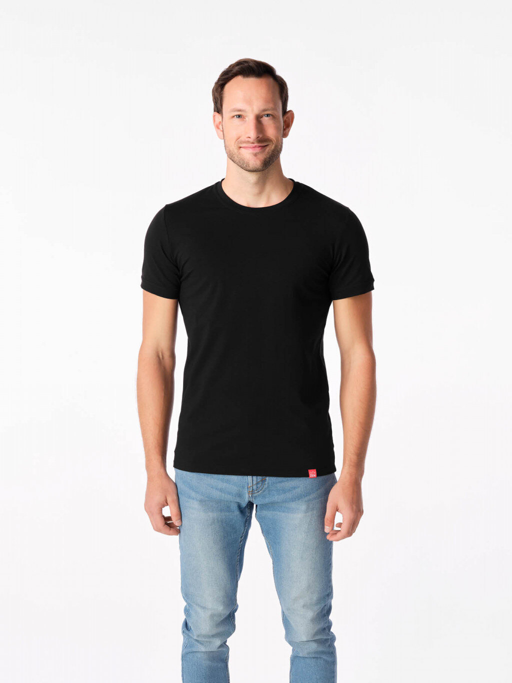Levně Pánské tričko SlimFit Davos CityZen® – Černá