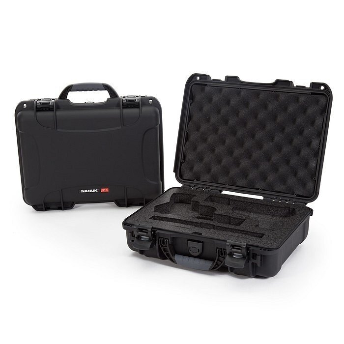 Levně Odolný vodotěsný kufr 910 s pěnou pro 2x Classic Pistol Nanuk® – Černá