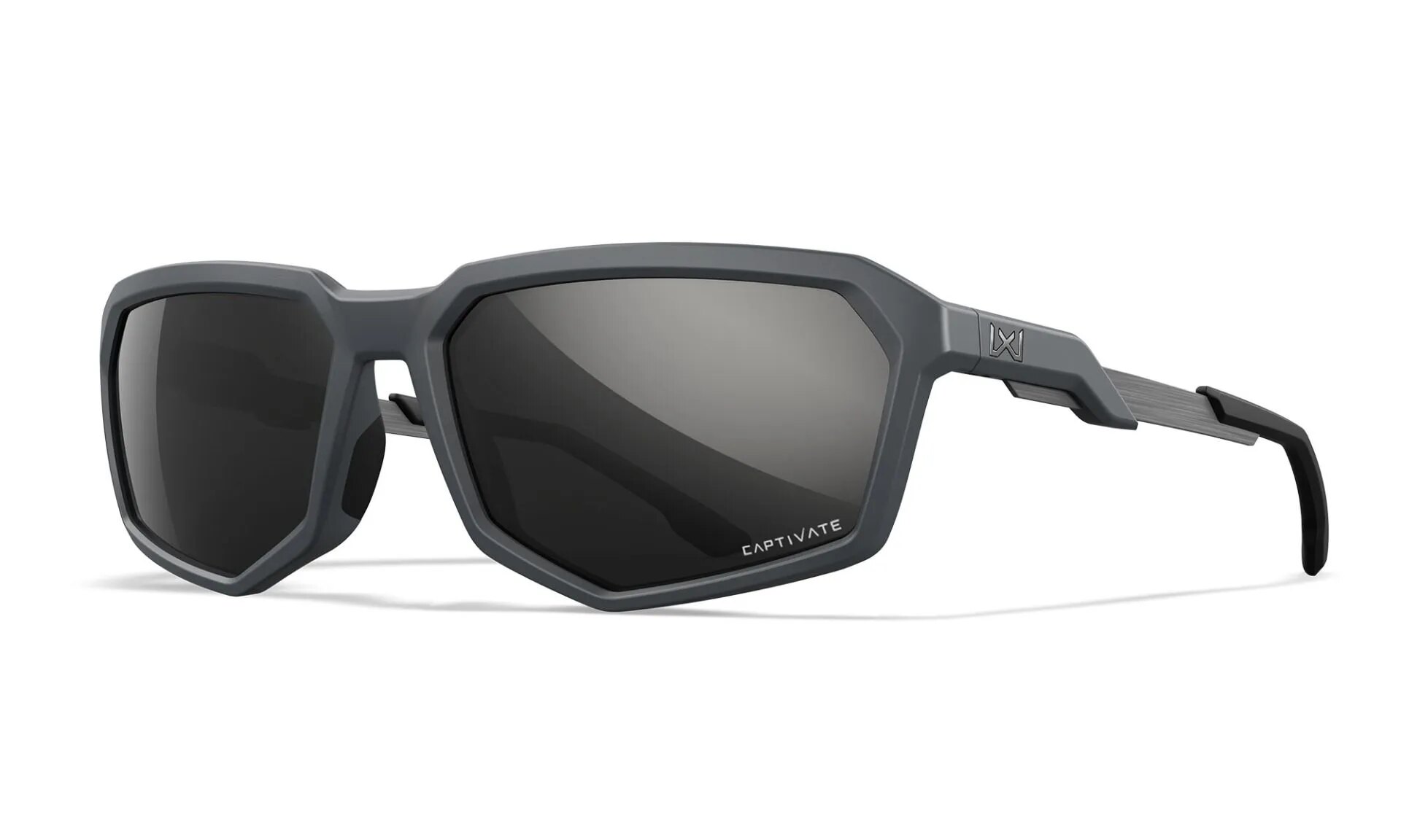 Levně Sluneční brýle Recon Captivate Wiley X® – Captivate™ černé polarizované Mirror, Šedá