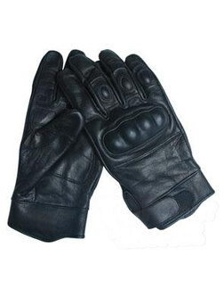 Kožené rukavice TACTICAL Mil-Tec® s plastovým chráničem