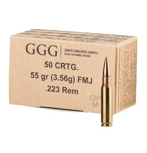 Náboje FMJ GGG® 223 Rem. / 55 grn / 50 ks