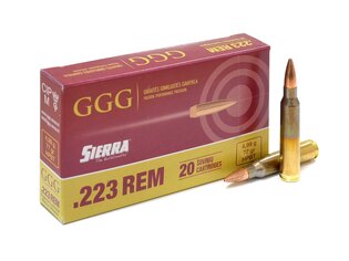 Náboje FMJ GGG® 223 Rem. / HPBT 77 grn Sierra MatchKing / 20 ks