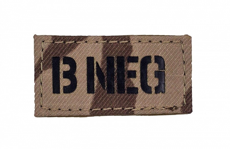 Nášivka AČR IR Combat Systems® krevní skupina B NEG - vzor 95 Poušť