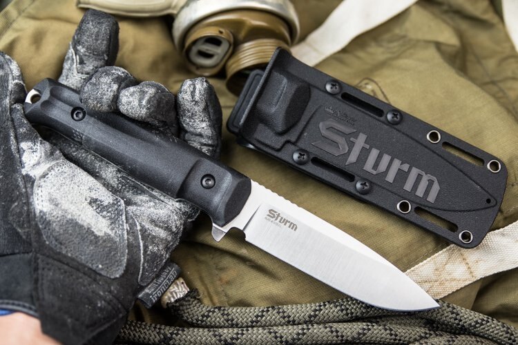 Nůž s pevnou čepelí KIZLYAR SUPREME® Sturm CPM 4V - černý