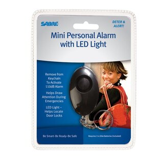 Obranný osobní alarm SABRE RED® Mini Personal Alarm - černý