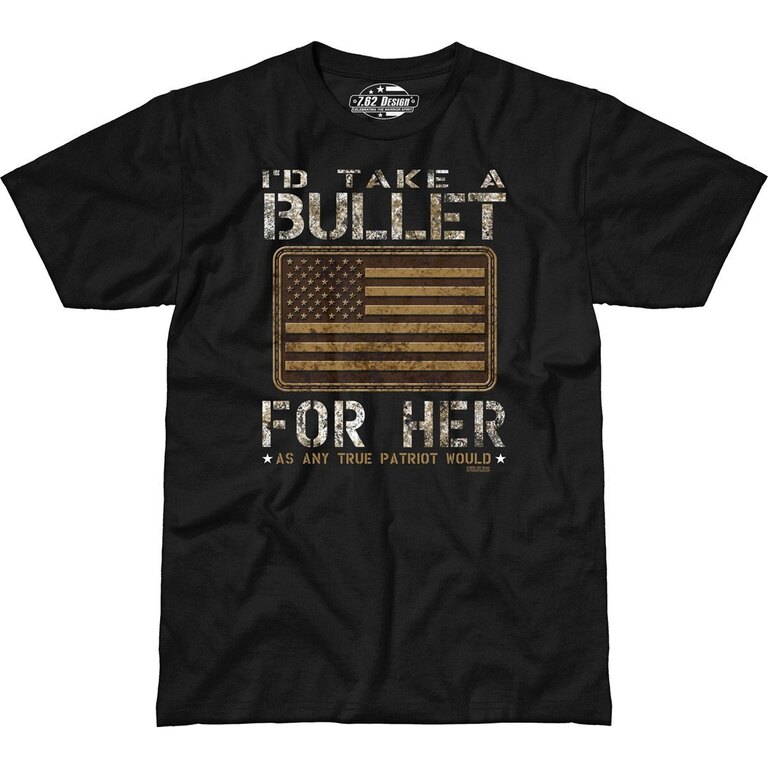 Pánské tričko 7.62 Design® Bullet For Her - černé