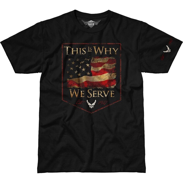 Pánské tričko 7.62 Design® US Air Force This Is Why We Serve - černé