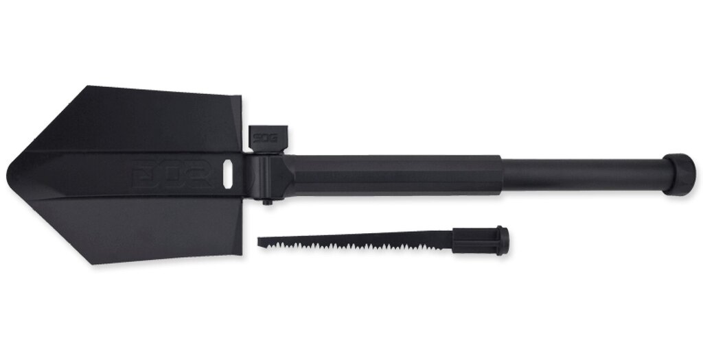 Skládací lopatka s pilkou SOG® Elite E-Tool - černá