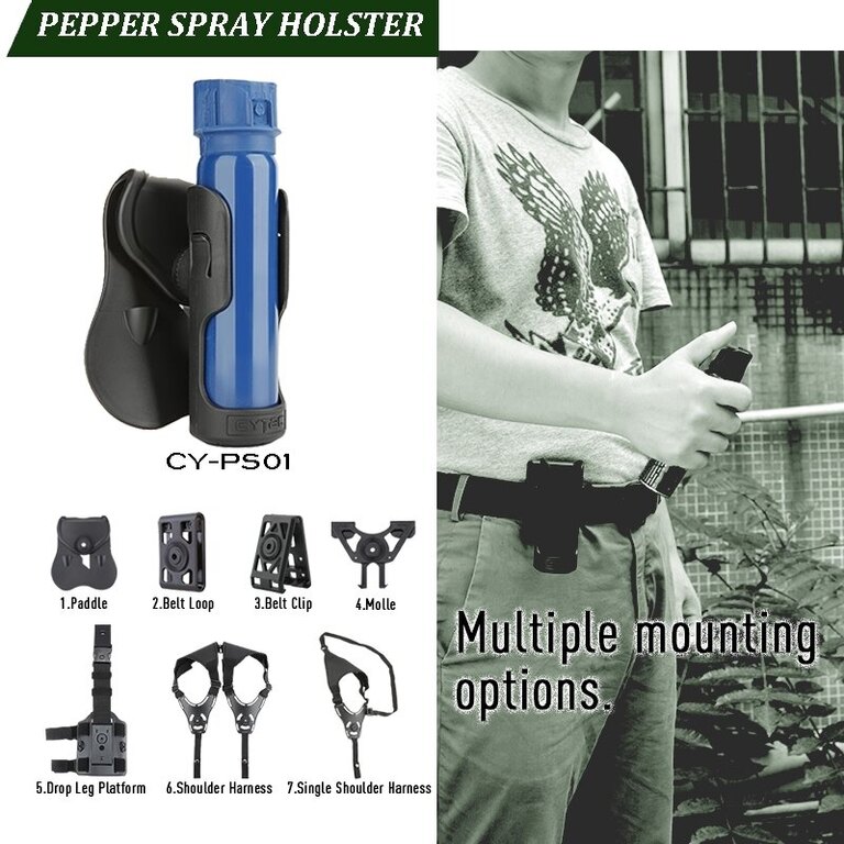 Taktické pouzdro na pepřový spray Cytac® 38 mm - černé