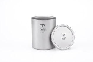Titanový termohrnek s víčkem Keith® 450 ml