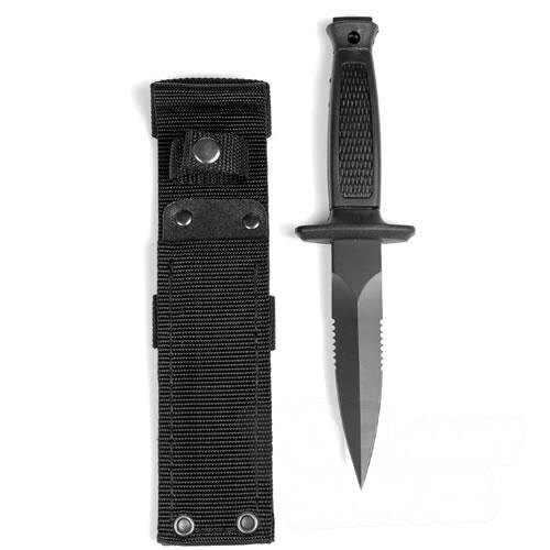 Vrhací nůž Mil-Tec® BOOT s kombinovaným oboustranným ostřím - černý
